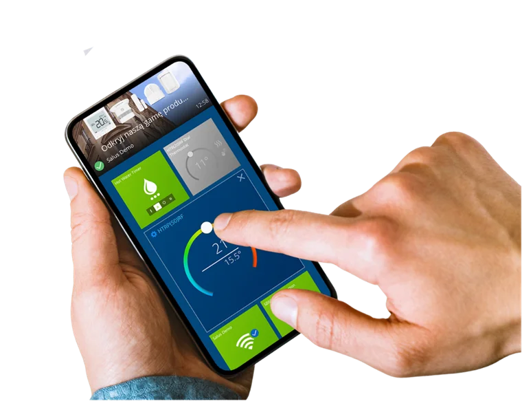 Application R-System sur un téléphone, changement de consigne au doigt