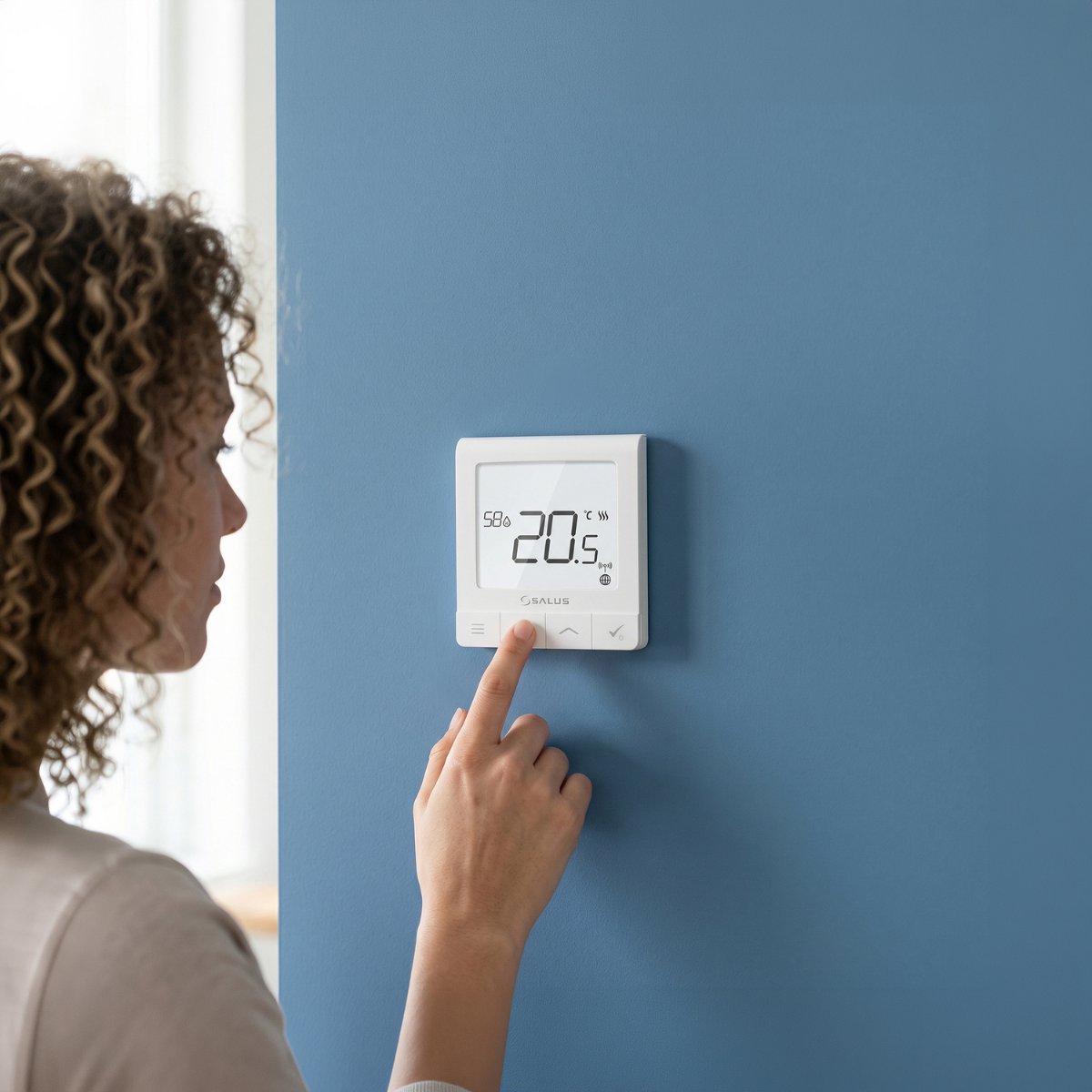Changement de consigne d'une pression sur le thermostat mural
